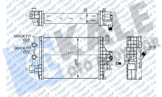 KALE 376035 Ara Sogutucu Renault Captur Clio V 1.5 Dci K9k 19- 52mm Brazing
